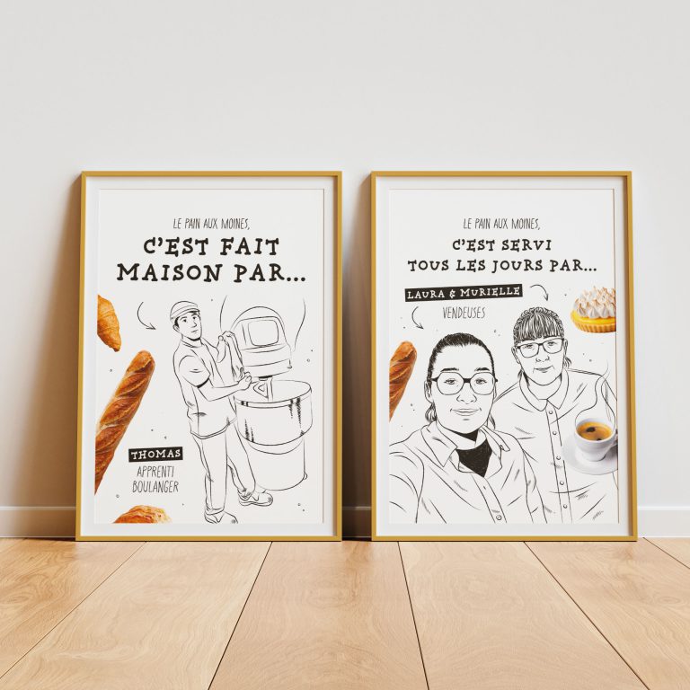 2 boulangerie posters mockups