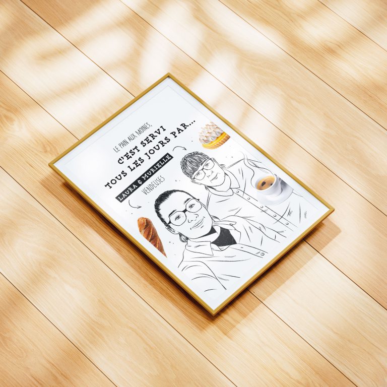 5 boulangerie posters mockups