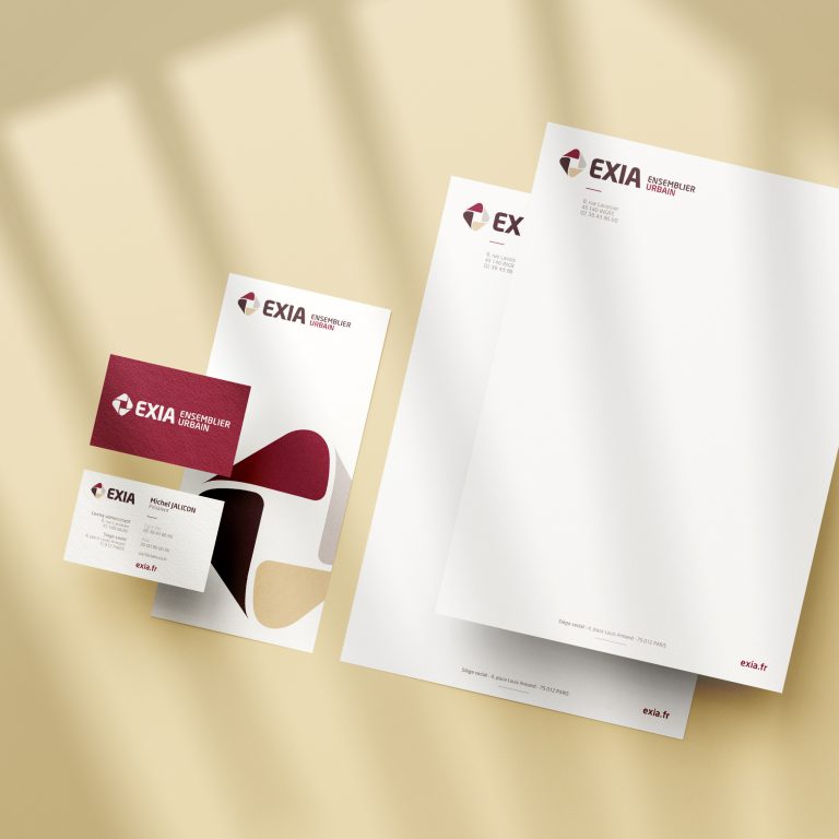 stationery exia mockup