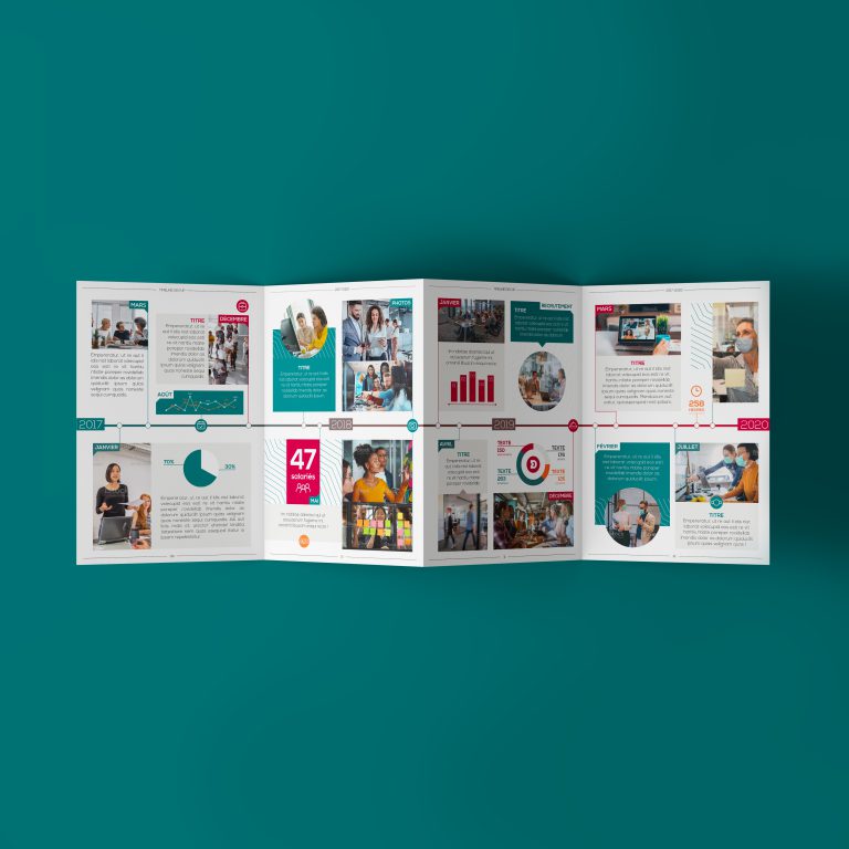 timeline mockup square blue
