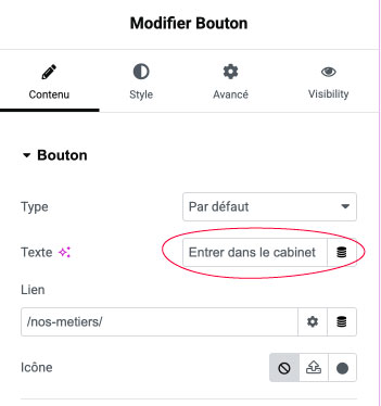 changer texte btn def