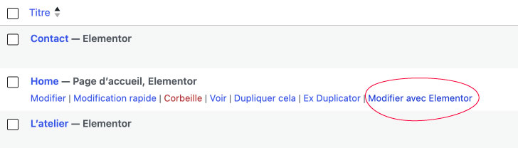 modifier avec elementor def
