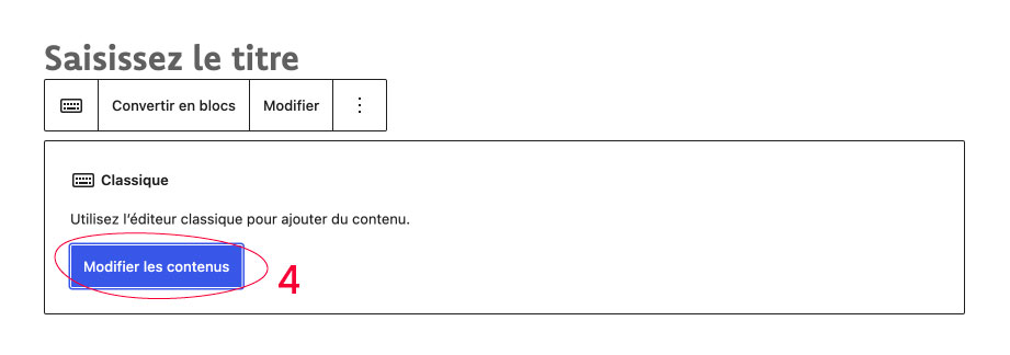 ajouter contenu article wp3